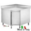 Tavolo inox ad angolo con alzatina 1000x600497,00 €497,00 €Tavolo armadiato angolare in acciaio inoxF.A.R.H. Snc Di Bottacin Antonio & C