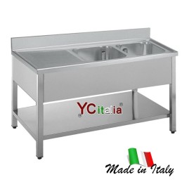 Lavello inox 600 due vasche e gocciolatoio612,00 €612,00 €Lavelli in acciaio inox su gambeF.A.R.H. Snc Di Bottacin Antonio & C