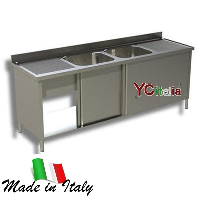 Lavello inox 600 armadiato 2 vasche 2 sgocciolatoi795,00 €795,00 €Lavelli armadiati inoxF.A.R.H. Snc Di Bottacin Antonio & C