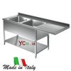 Lavello aperto inox due vasche a sbalzo 600545,00 €545,00 €Lavelli a sbalzoF.A.R.H. Snc Di Bottacin Antonio & C