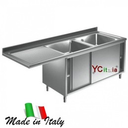 Lavello inox armadiato 700 a sbalzo due vasche723,00 €723,00 €Lavelli a sbalzo armadiatiF.A.R.H. Snc Di Bottacin Antonio & C