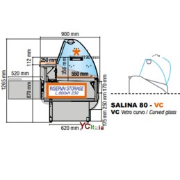 Banco refrigerato per formaggi vetri curvi L1040xP900xH12651.047,60 €1.164,00 €Vetrine profondità 900 ventilateF.A.R.H. Snc Di Bottacin Antonio & C