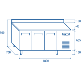 Tavolo refrigerato 3 porte ventilato1.205,00 €1.205,00 €Tavoli refrigerati inox 700 profonditàF.A.R.H. Snc Di Bottacin Antonio & C