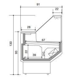 Banco refrigerato salumi e formaggi vetri dritti 1040x910x12901.698,00 €1.698,00 €Vetrine profondità 900 ventilateF.A.R.H. Snc Di Bottacin Antonio & C
