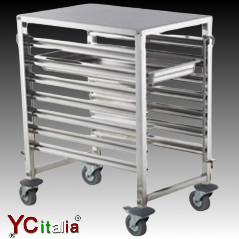 Carrello portateglie in acciaio inox 7 teglie GN 1/1171,00 €171,00 €Carrelli porta teglie per ristoranti e gastronomieF.A.R.H. Snc Di Bottacin Antonio & C