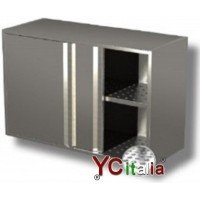 Pensili in acciaio con porte scorrevoli