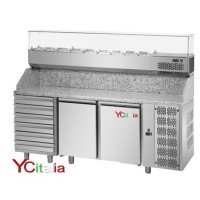 banchi pizza con cassettiera