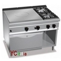 Cucina professionale tutta piastra a gas profondita 900