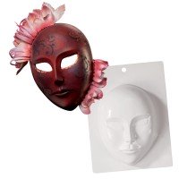 Stampi maschere cioccolato, maschere carnevale per pasticceria